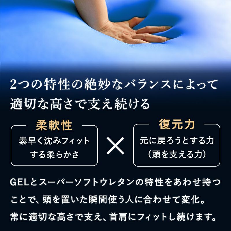 柔軟性と復元力をあわせ持つことで適切な高さで支え続ける